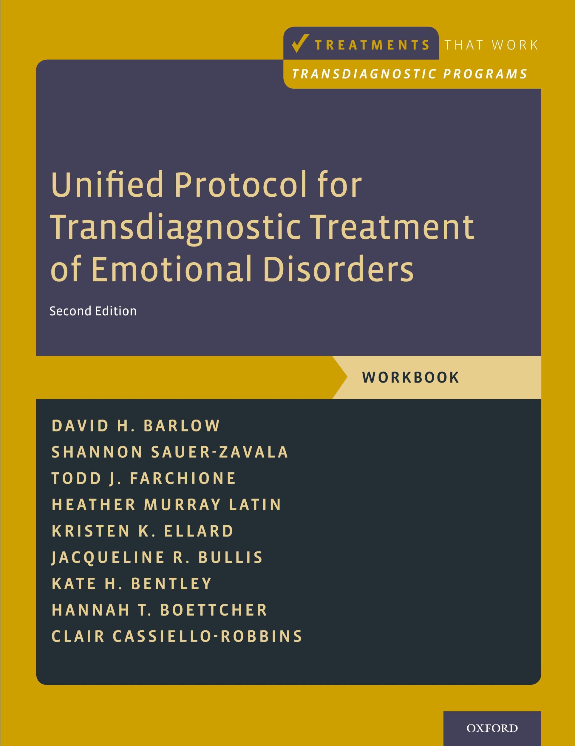 Cover: 9780190686017 | Unified Protocol for Transdiagnostic Treatment of Emotional Disorders