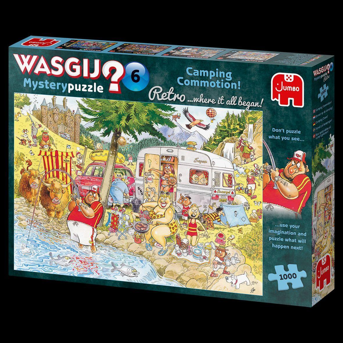 Bild: 8710126250167 | Wasgij Retro Mystery 6 - Camping-Wahnsinn! - 1000 Teile | Spiel | 2022