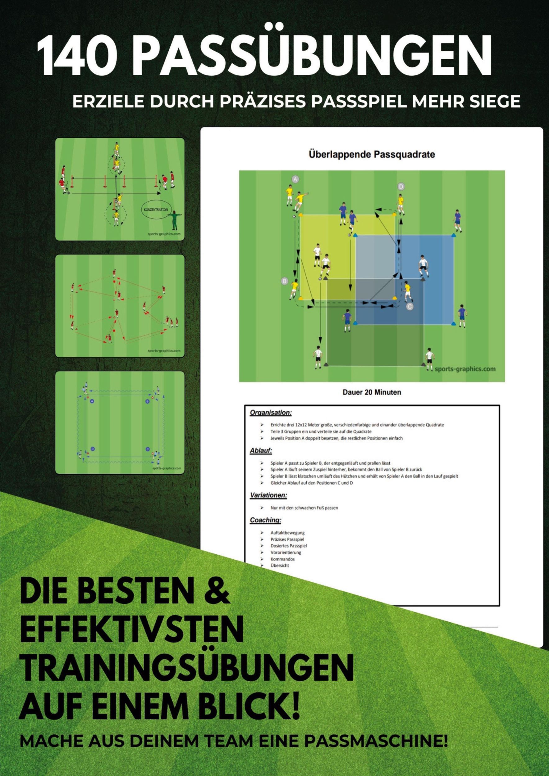 Cover: 9783989354289 | 140 Passübungen - Für dein perfektes Fußballtraining | Achim Plannerer