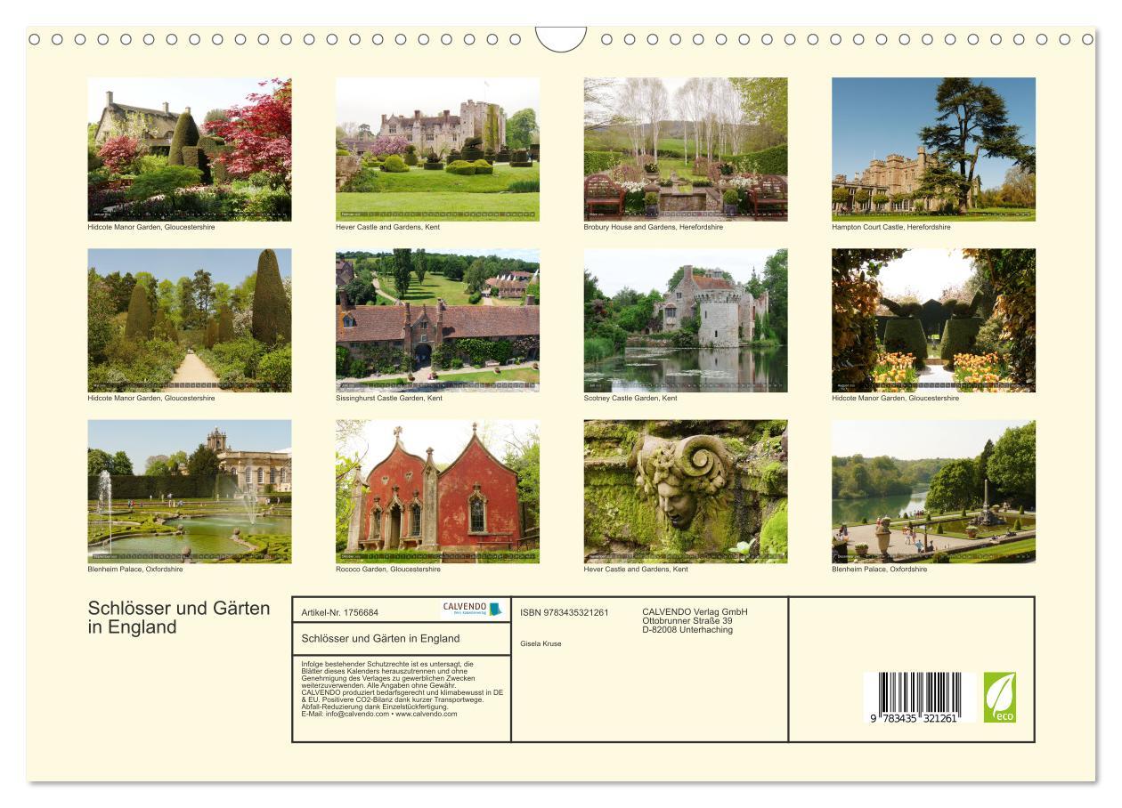 Bild: 9783435321261 | Schlösser und Gärten in England (Wandkalender 2025 DIN A3 quer),...