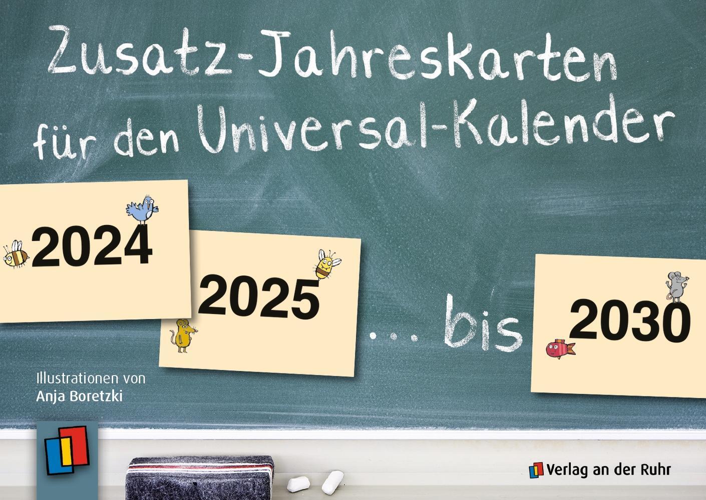 Cover: 9783834665546 | Zusatz-Jahreskarten 2024  2030 für den Universal-Kalender | Box