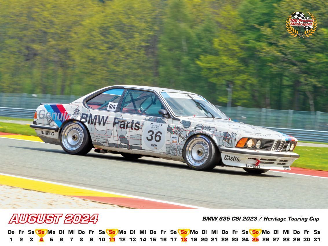 Bild: 9783948794606 | BMW im Rennsport Kalender 2024 | Frank Pommer | Kalender | 2024