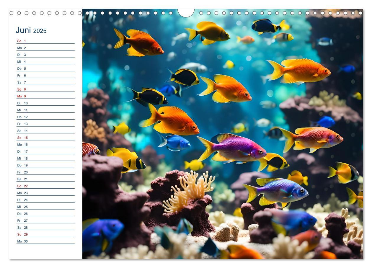 Bild: 9783457144770 | Aquarienzauber - Bunte KI Unterwasserwelten (Wandkalender 2025 DIN...