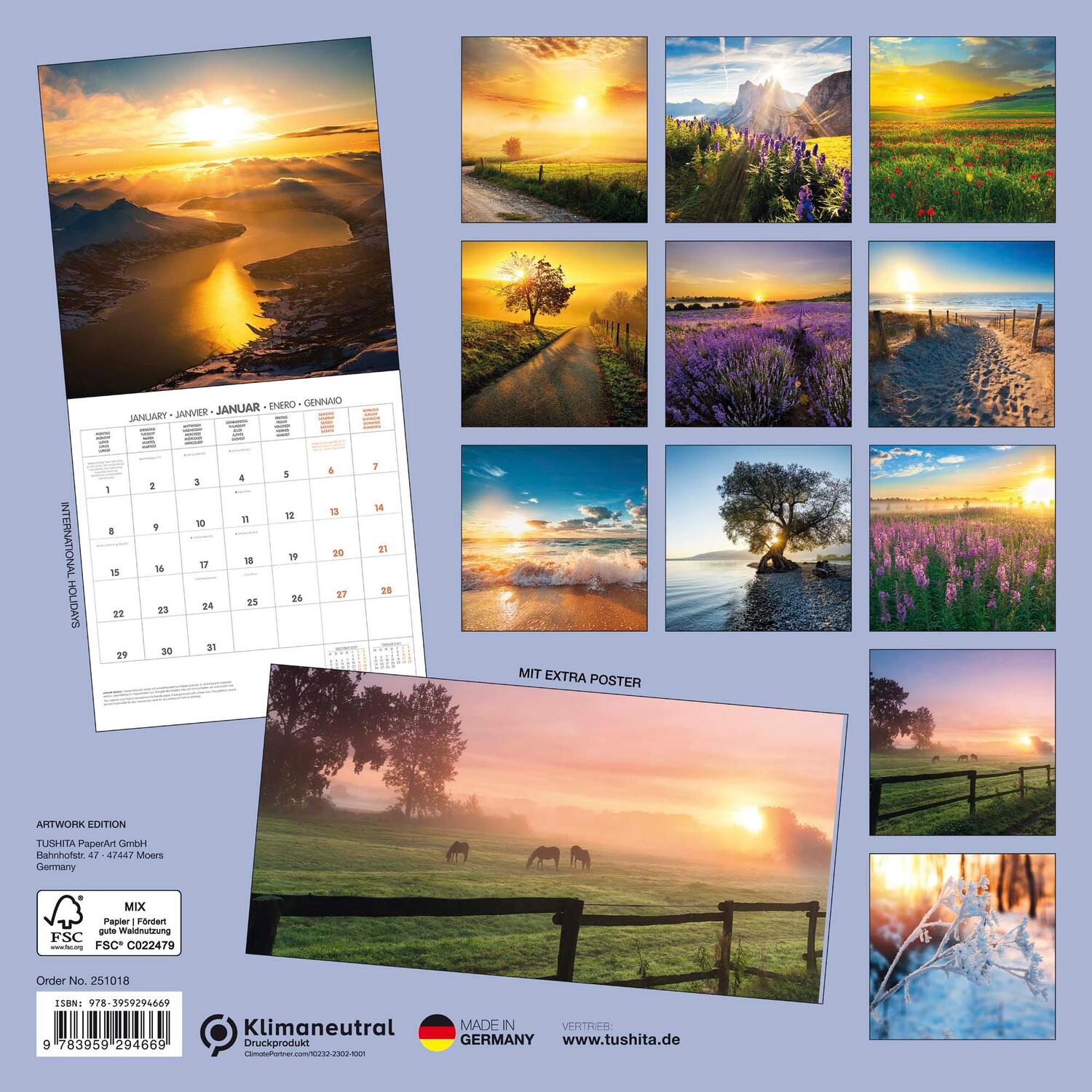 Bild: 9783959294669 | Die Sonne geht auf 2025 | Kalender 2025 | Kalender | Artwork Edition