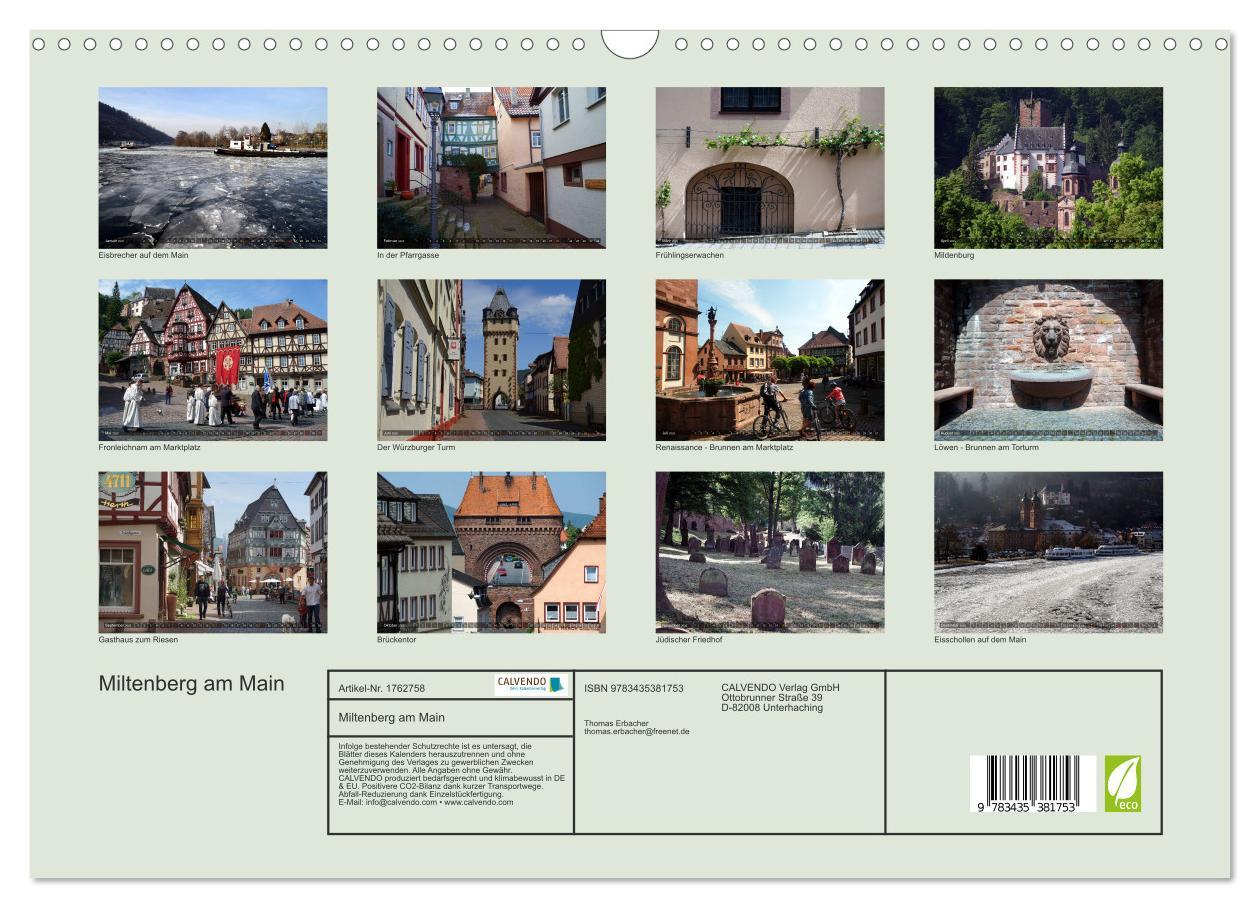 Bild: 9783435381753 | Miltenberg am Main (Wandkalender 2025 DIN A3 quer), CALVENDO...