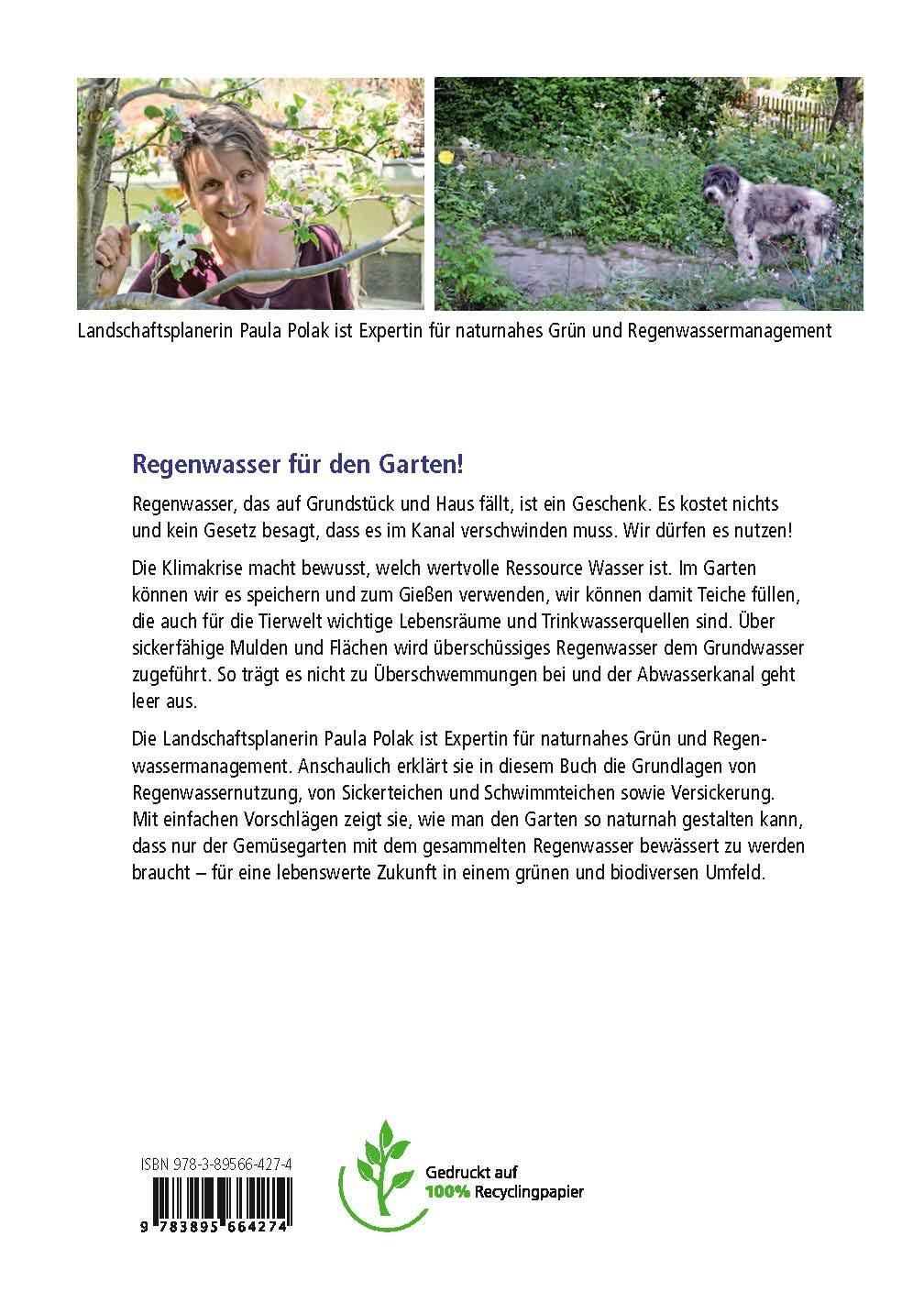 Rückseite: 9783895664274 | Regenwasser nutzen - ein Geschenk für meinen Garten | Paula Polak