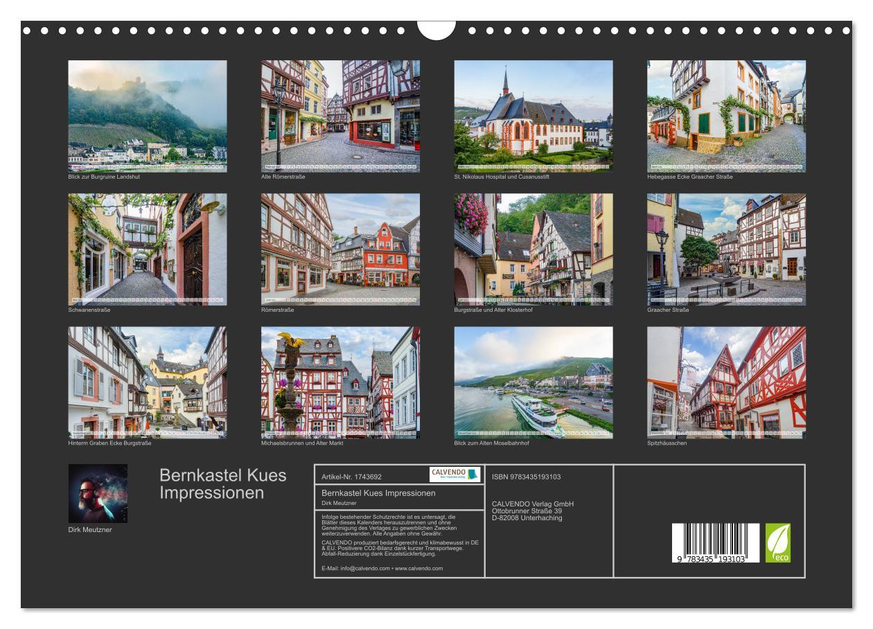 Bild: 9783435193103 | Bernkastel Kues Impressionen (Wandkalender 2025 DIN A3 quer),...