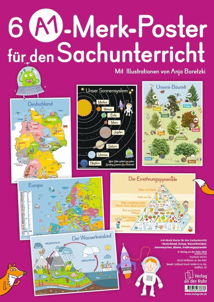 Cover: 9783834638878 | 6 A1-Poster für den Sachunterricht - Deutschland, Europa,...