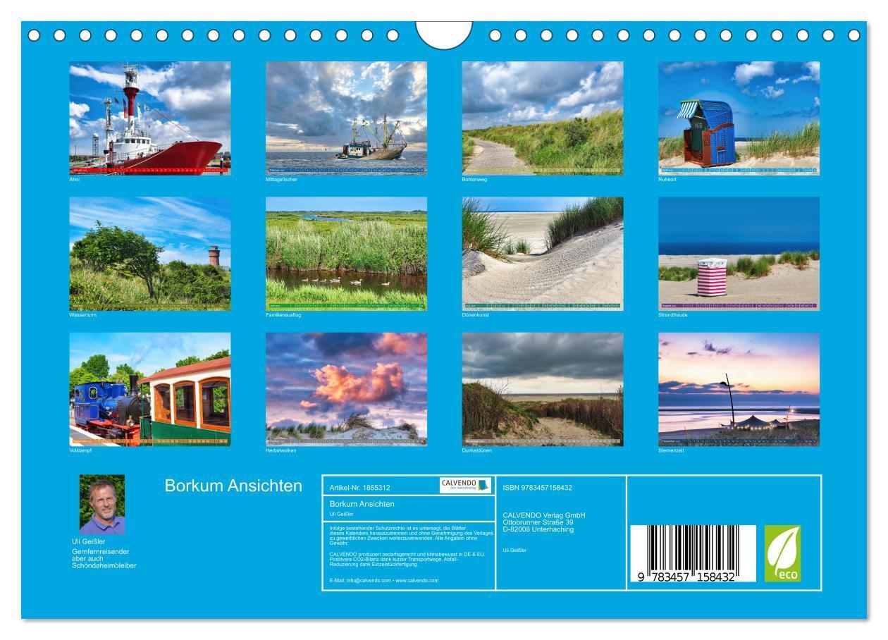 Bild: 9783457158432 | Borkum Ansichten (Wandkalender 2025 DIN A4 quer), CALVENDO...