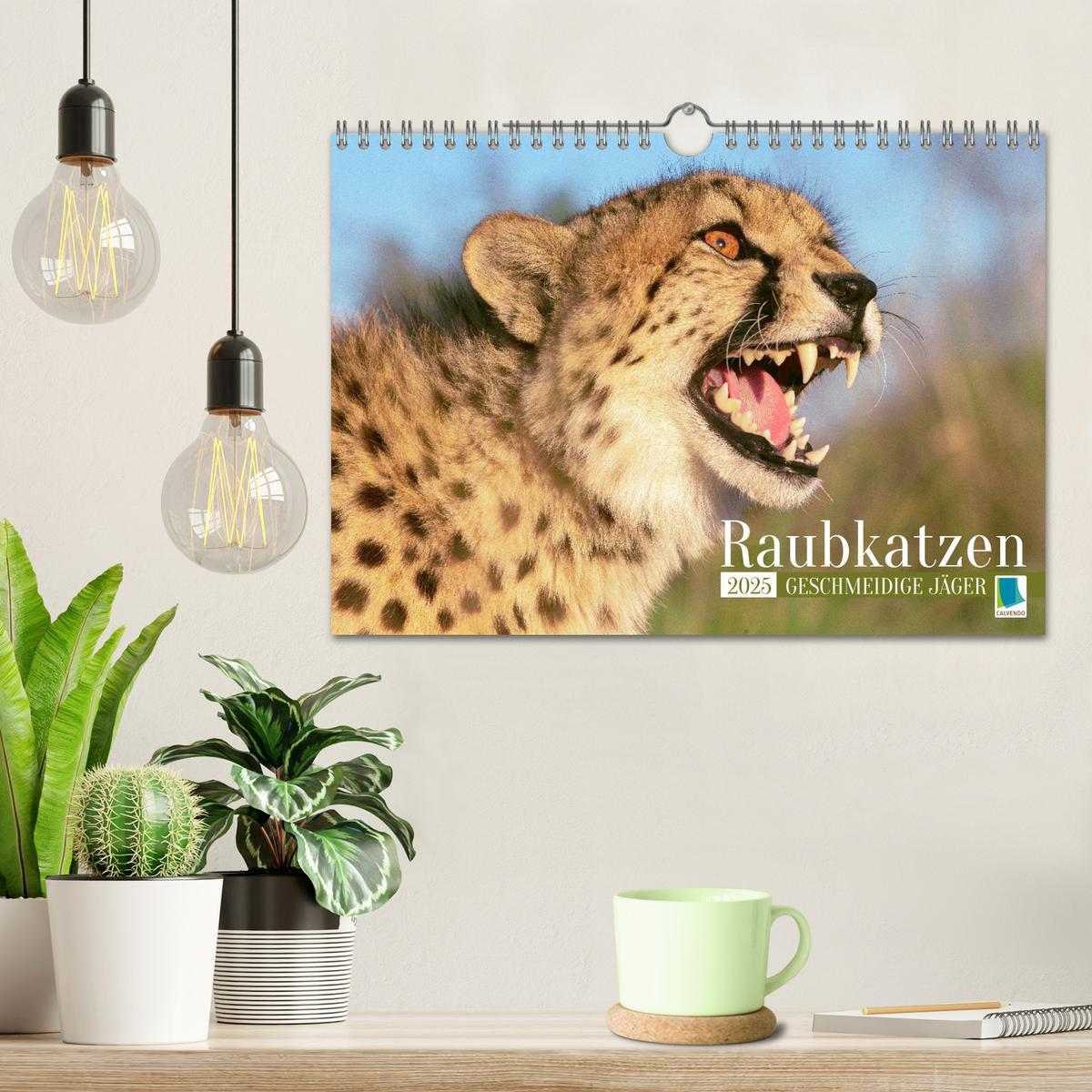 Bild: 9783435061273 | Raubkatzen: Geschmeidige Jäger (Wandkalender 2025 DIN A4 quer),...