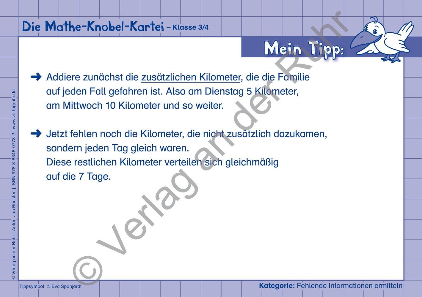 Bild: 9783834607782 | Die Mathe-Knobel-Kartei Klasse 3/4 | Jan Boesten | Taschenbuch | 47 S.