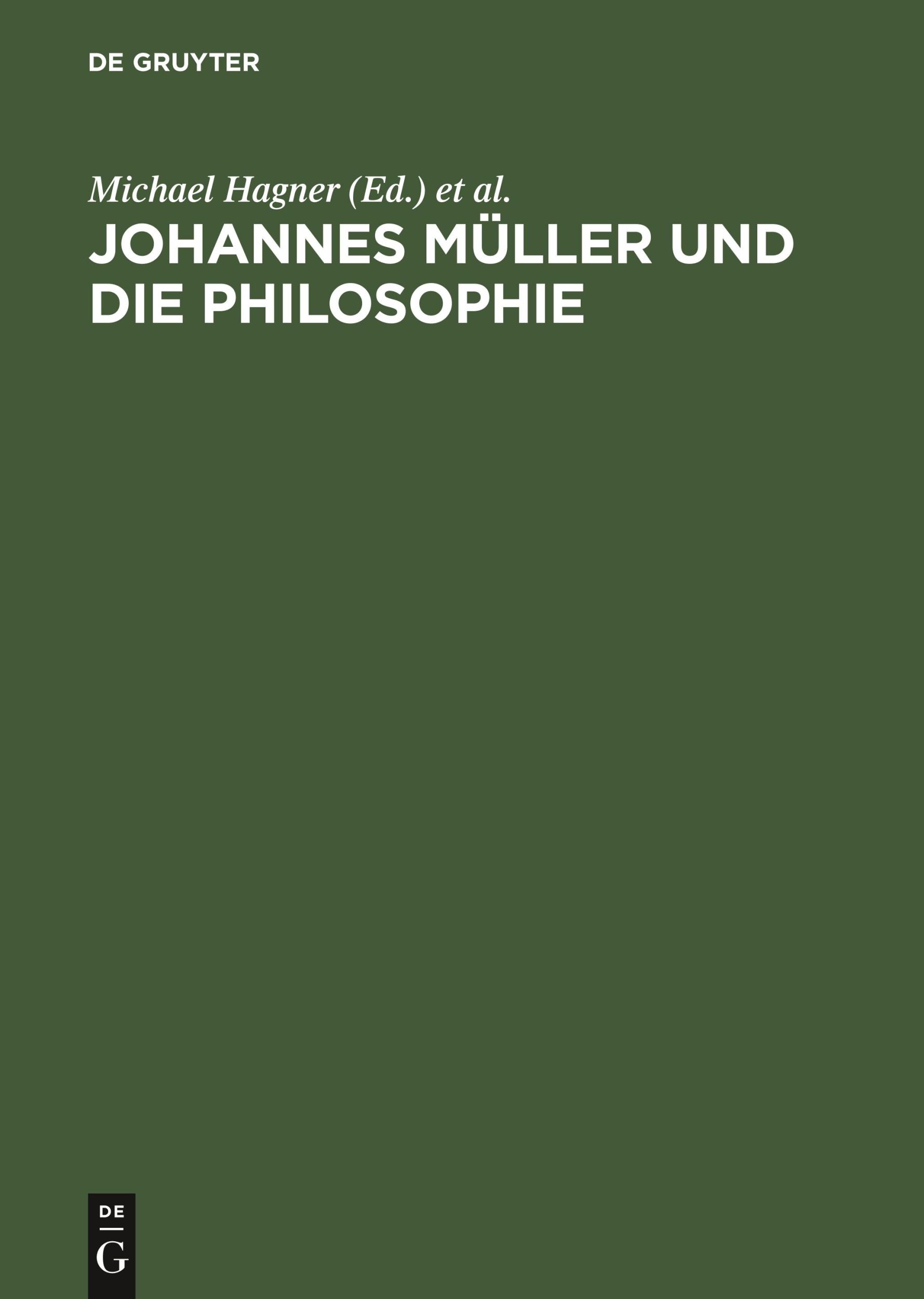 Cover: 9783050022321 | Johannes Müller und die Philosophie | Bettina Wahrig-Schmidt (u. a.)