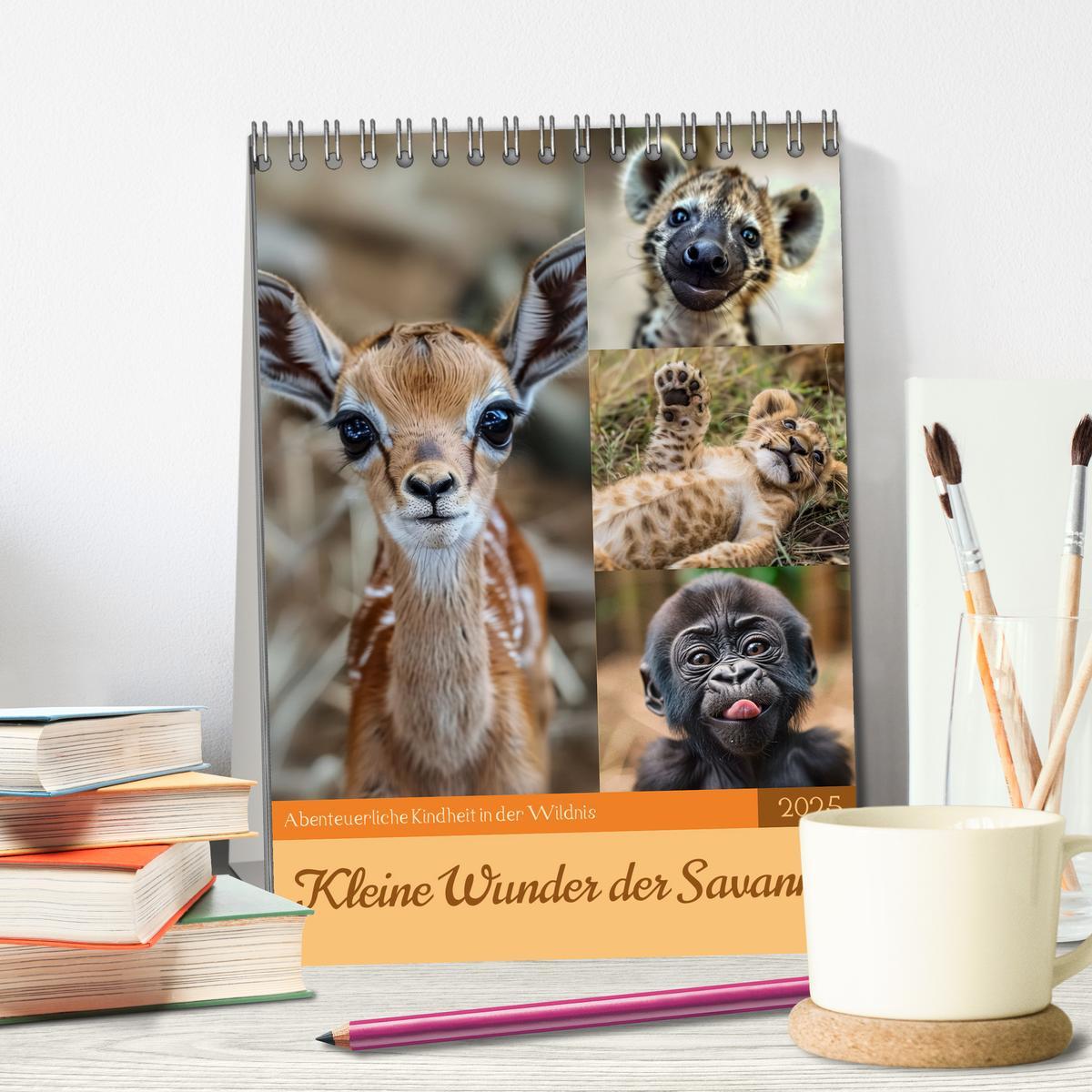 Bild: 9783457176610 | Kleine Wunder der Savanne (Tischkalender 2025 DIN A5 hoch),...