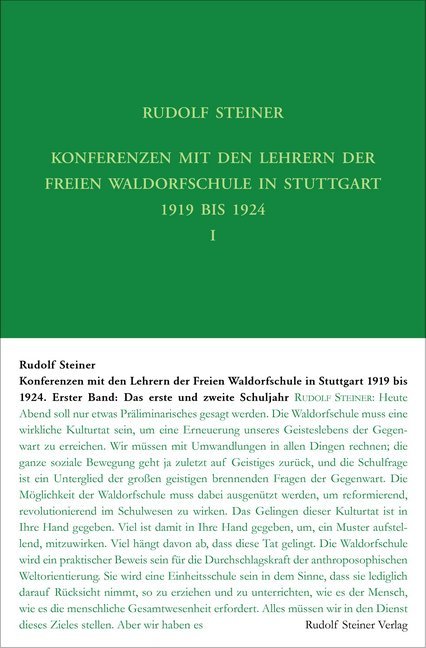 Cover: 9783727430022 | Konferenzen mit den Lehrern der Freien Waldorfschule 1919 bis 1924,...