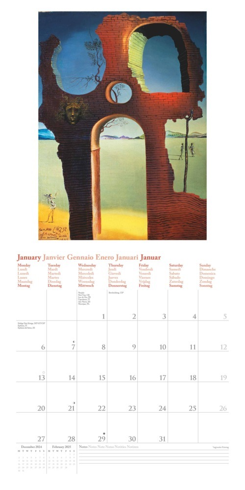 Bild: 4002725987969 | N NEUMANNVERLAGE - Dali 2025 Broschürenkalender, 30x30cm,...