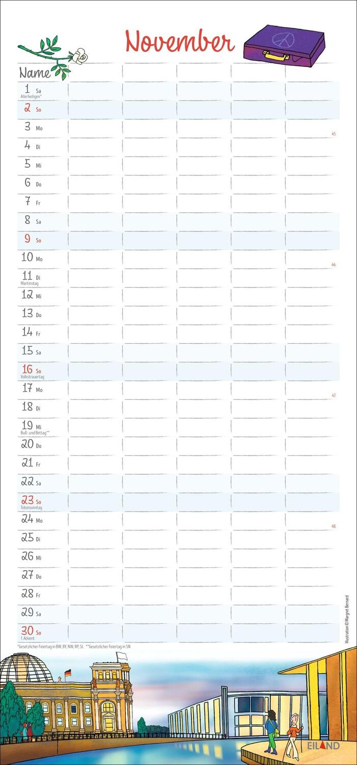 Bild: 9783964023629 | Der Berliner Familienplaner 2025 - Margret Bernard | Kalender | 13 S.