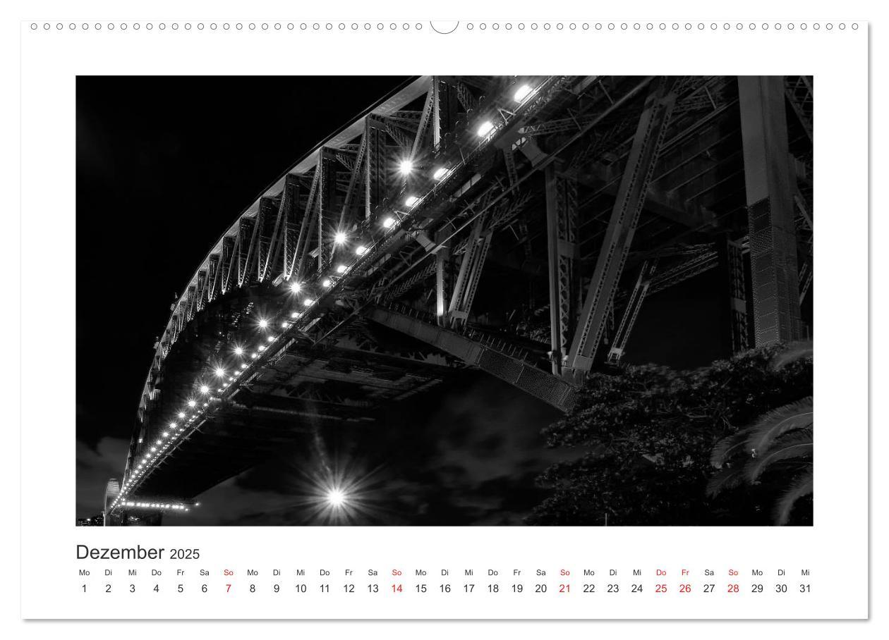 Bild: 9783457225905 | SYDNEY Monochrom (Wandkalender 2025 DIN A2 quer), CALVENDO...