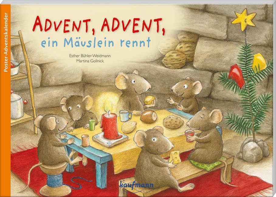 Cover: 9783780608567 | Advent, Advent, ein Mäuslein rennt | Poster-Adventskalender | 52 S.