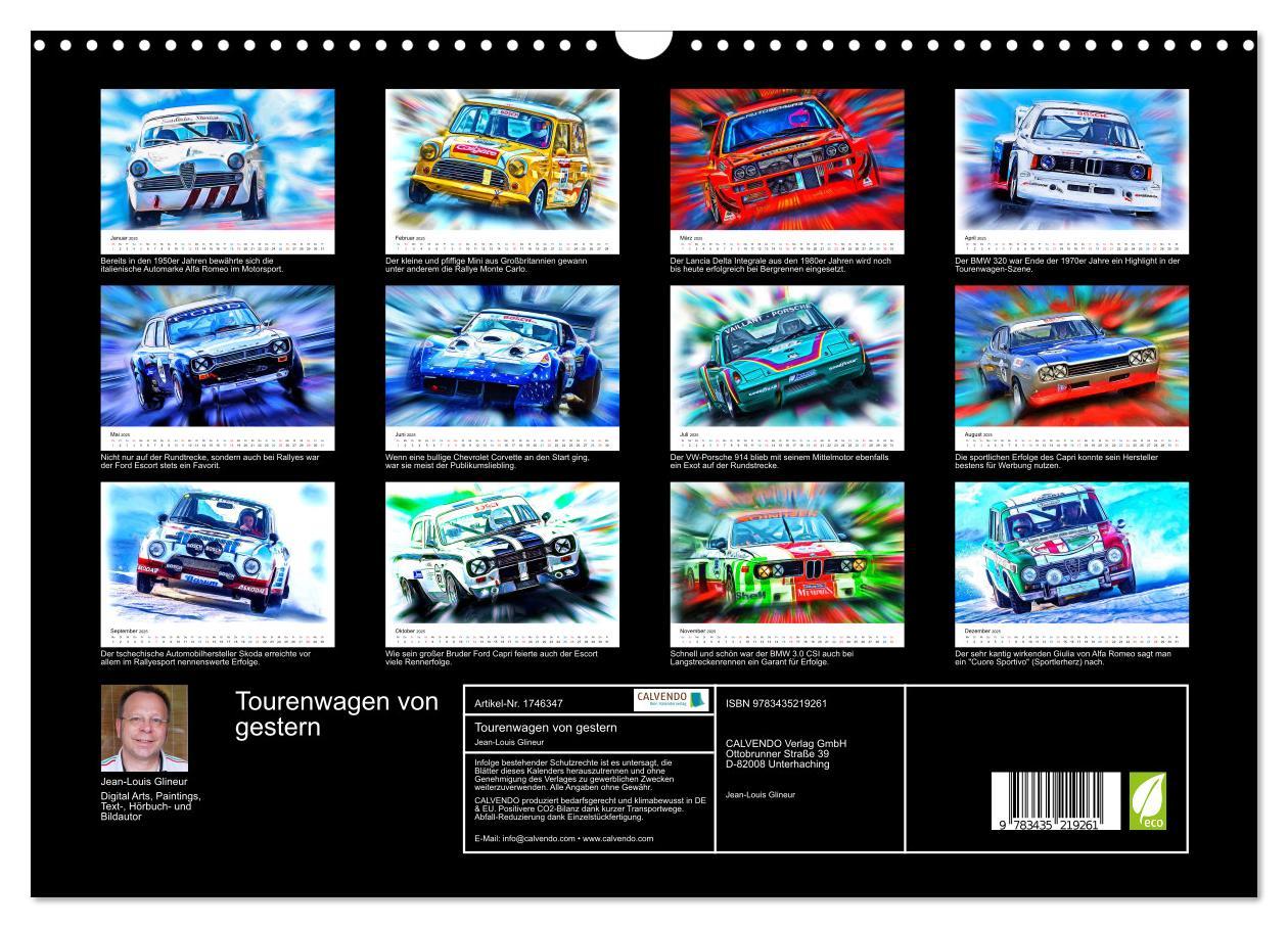 Bild: 9783435219261 | Tourenwagen von gestern (Wandkalender 2025 DIN A3 quer), CALVENDO...