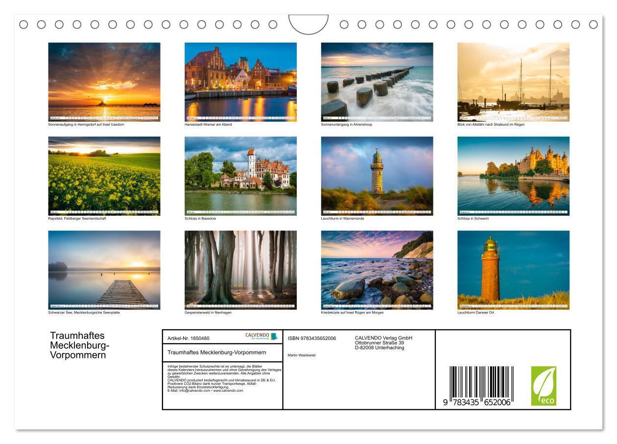 Bild: 9783435652006 | Traumhaftes Mecklenburg-Vorpommern (Wandkalender 2025 DIN A4 quer),...