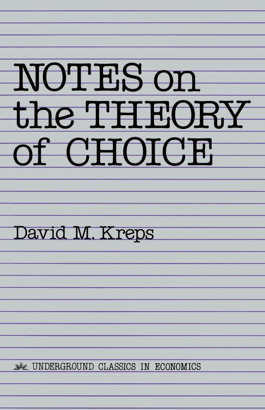 Cover: 9780813375533 | Notes On The Theory Of Choice | David Kreps | Taschenbuch | Paperback