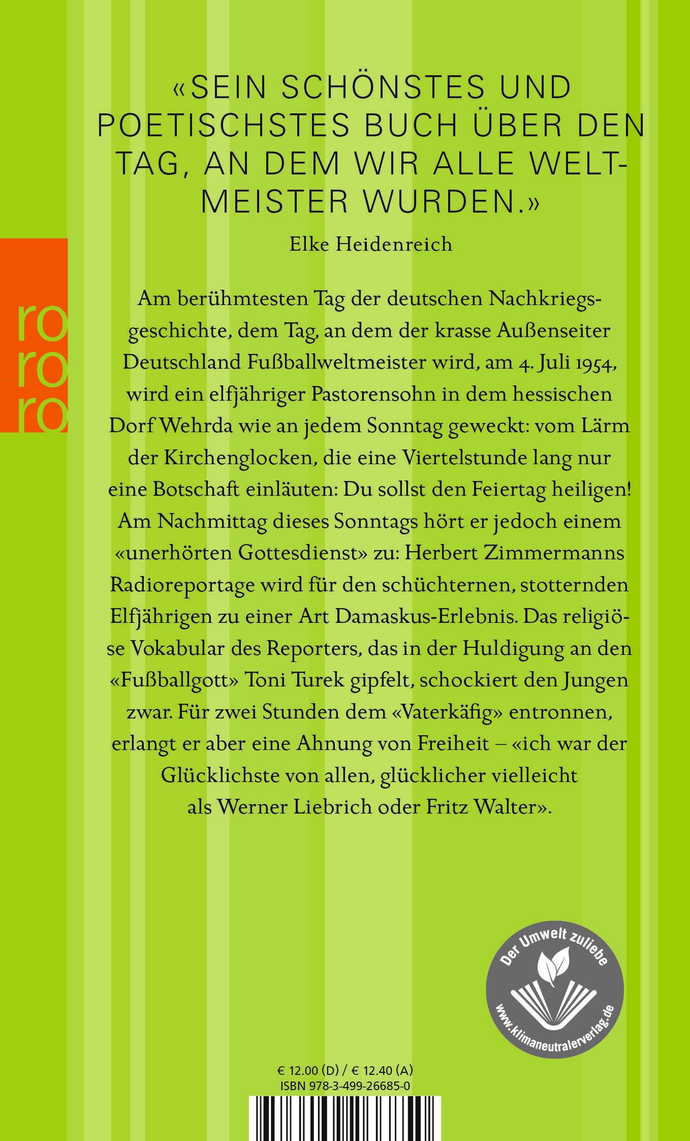 Rückseite: 9783499266850 | Der Sonntag, an dem ich Weltmeister wurde | Friedrich Christian Delius