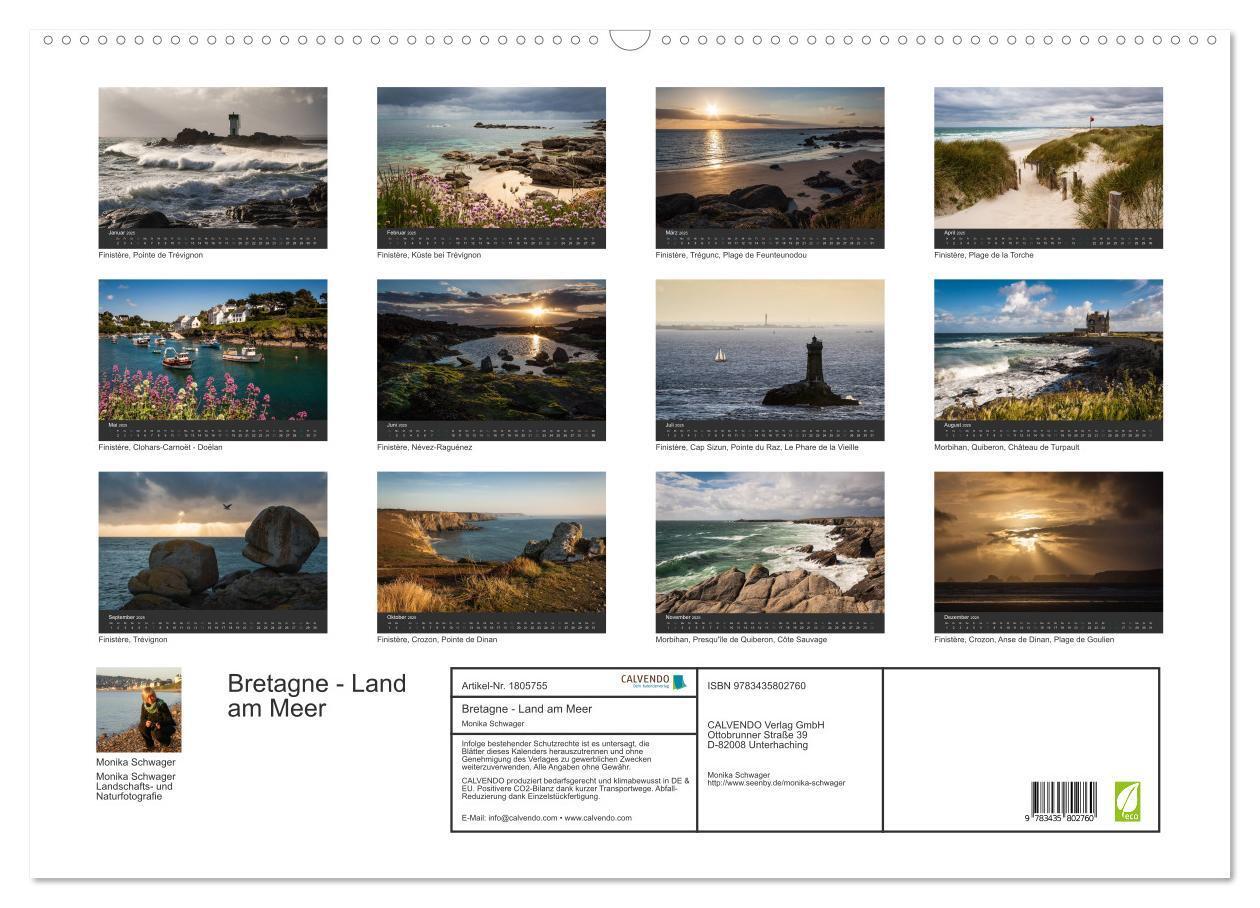 Bild: 9783435802760 | Bretagne - Land am Meer (Wandkalender 2025 DIN A2 quer), CALVENDO...