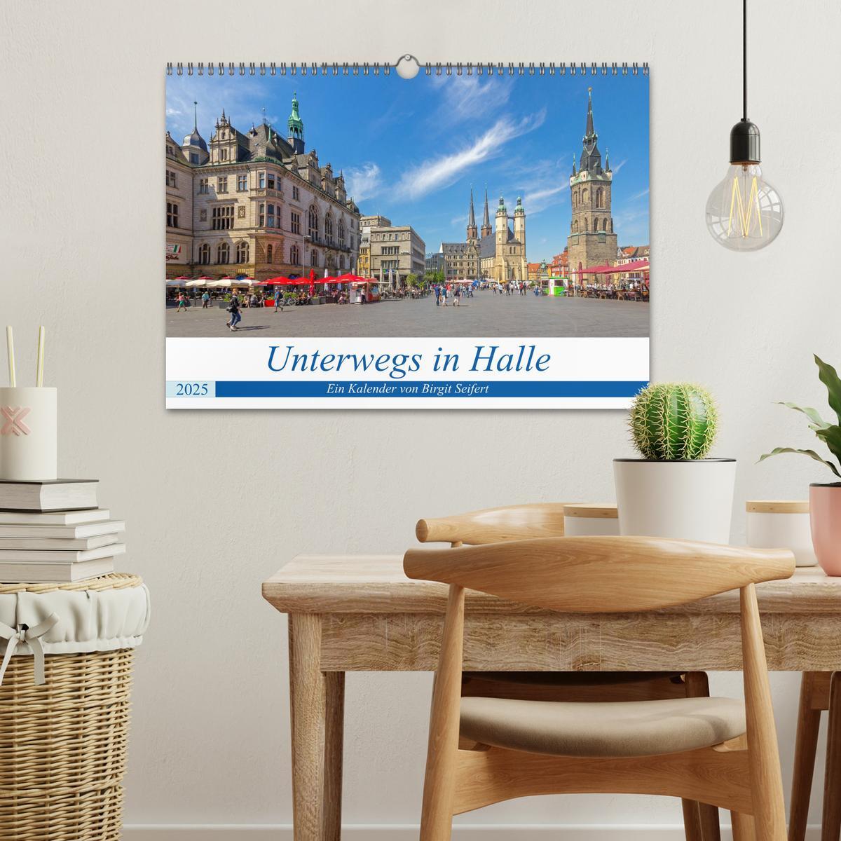 Bild: 9783435230082 | Unterwegs in Halle (Wandkalender 2025 DIN A3 quer), CALVENDO...