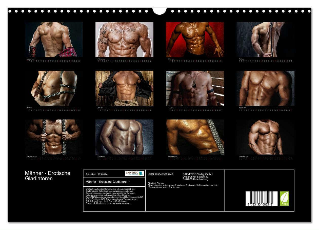 Bild: 9783435689248 | Männer - Erotische Gladiatoren (Wandkalender 2025 DIN A3 quer),...