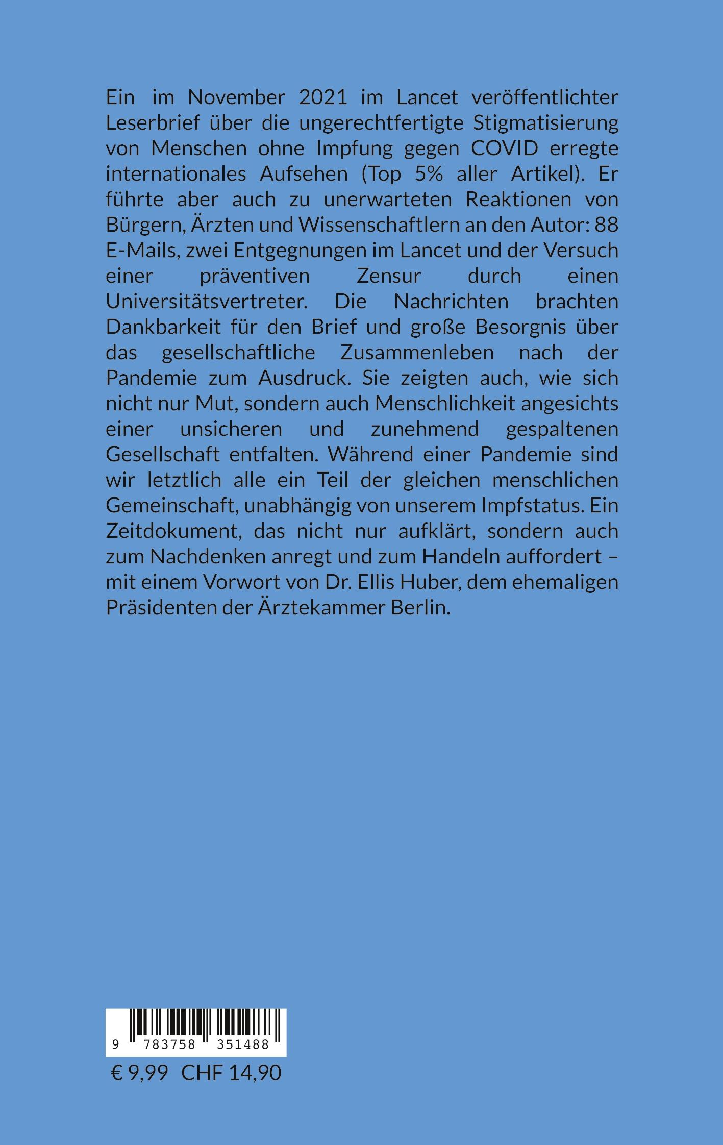 Rückseite: 9783758351488 | Die Stigmatisierung der Ungeimpften während COVID-19 | Günter Kampf