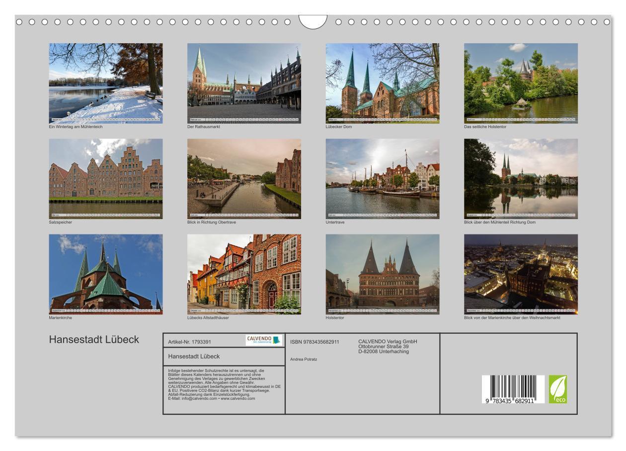 Bild: 9783435682911 | Hansestadt Lübeck (Wandkalender 2025 DIN A3 quer), CALVENDO...