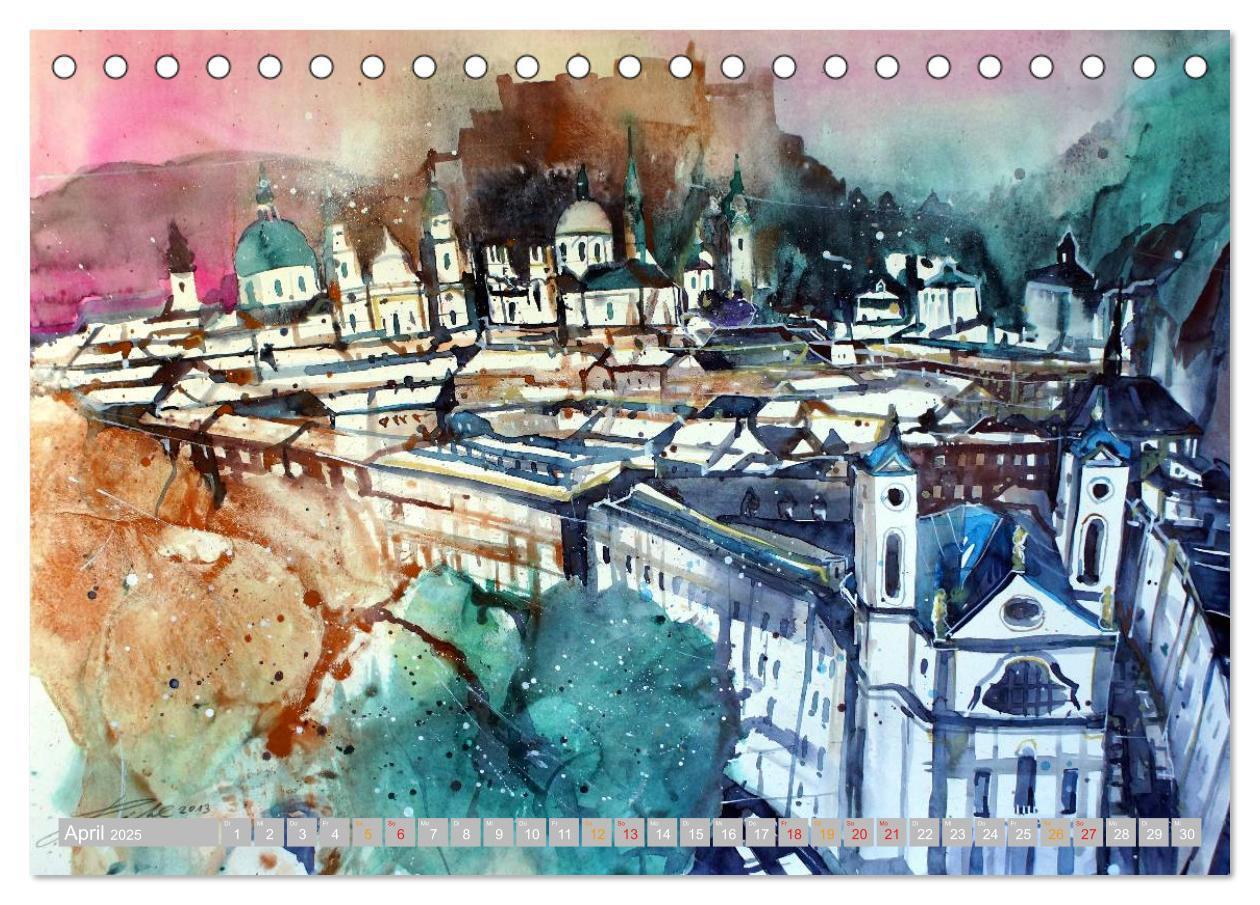 Bild: 9783435666676 | Aquarelle aus der Mozartstadt Salzburg (Tischkalender 2025 DIN A5...