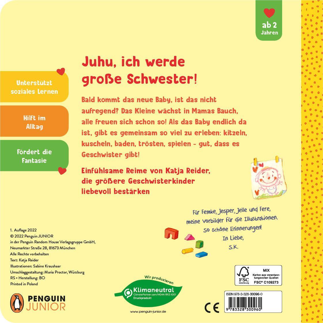 Bild: 9783328300960 | Juhu, ich bin jetzt große Schwester! | Katja Reider | Buch | Deutsch