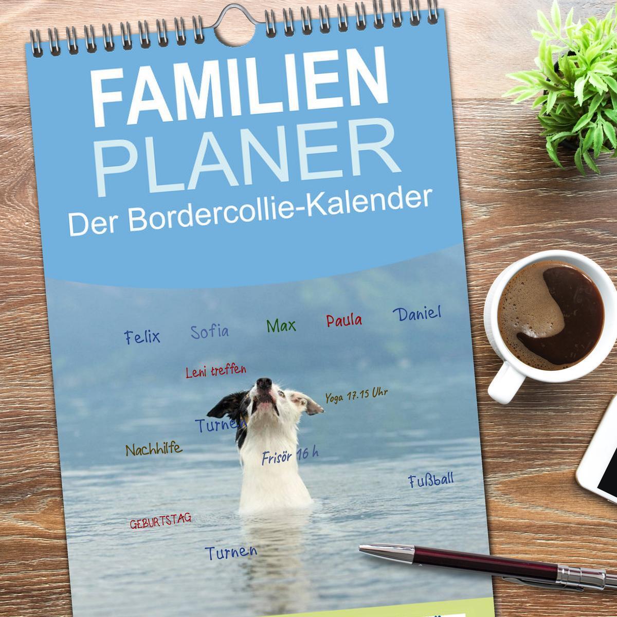 Bild: 9783457110522 | Familienplaner 2025 - Der Bordercollie-Kalender mit 5 Spalten...