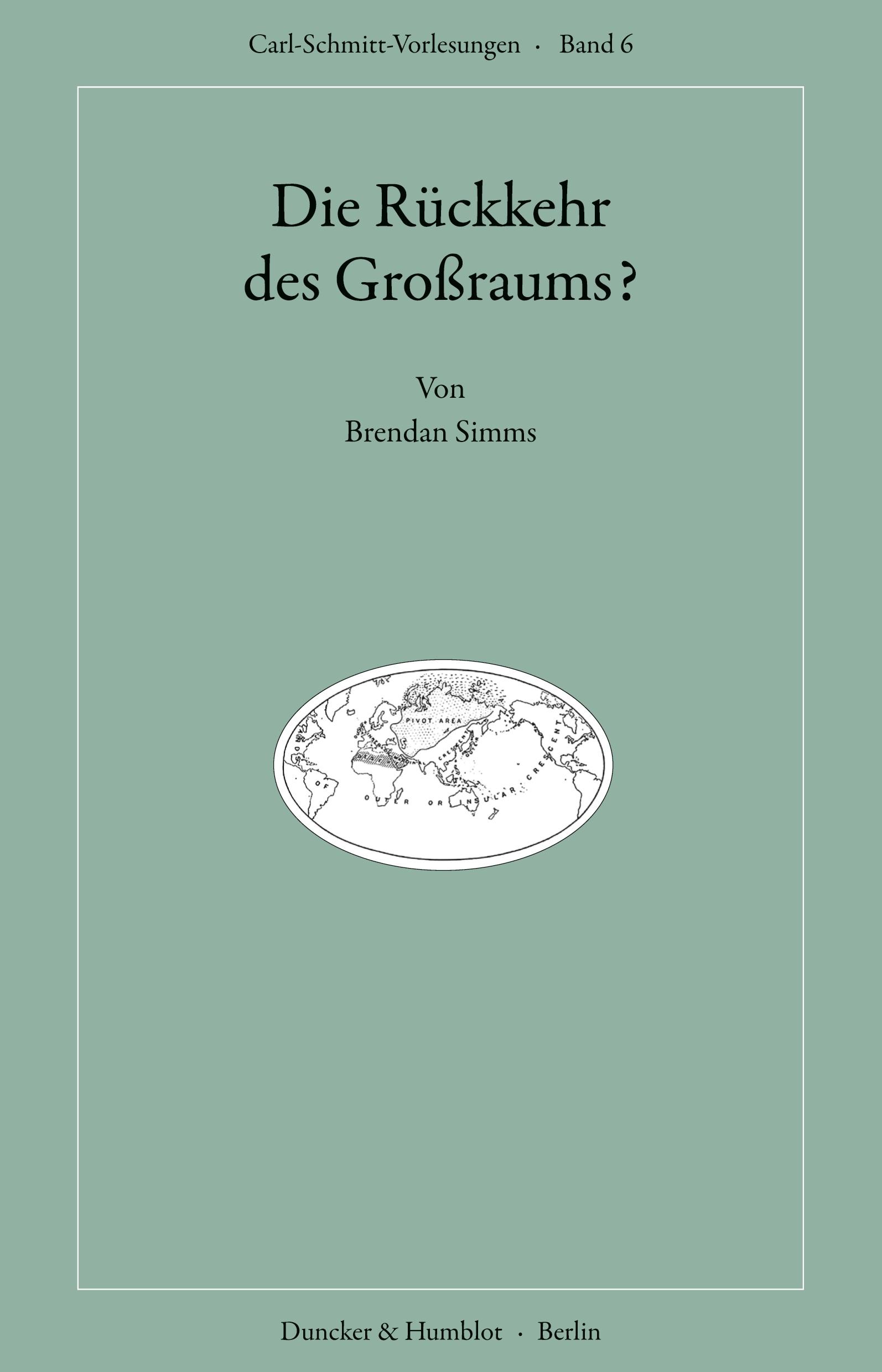 Cover: 9783428190225 | Die Rückkehr des Großraums? | Brendan Simms | Taschenbuch | Paperback