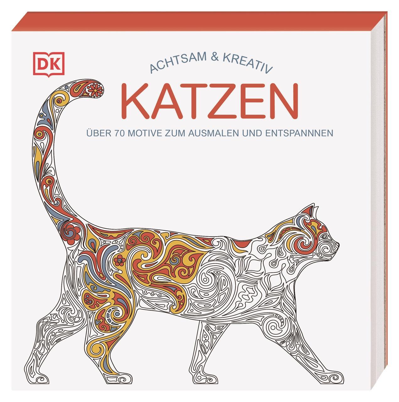 Cover: 9783831046867 | Achtsam &amp; Kreativ. Katzen | Über 70 Motive zum Ausmalen und Entspannen