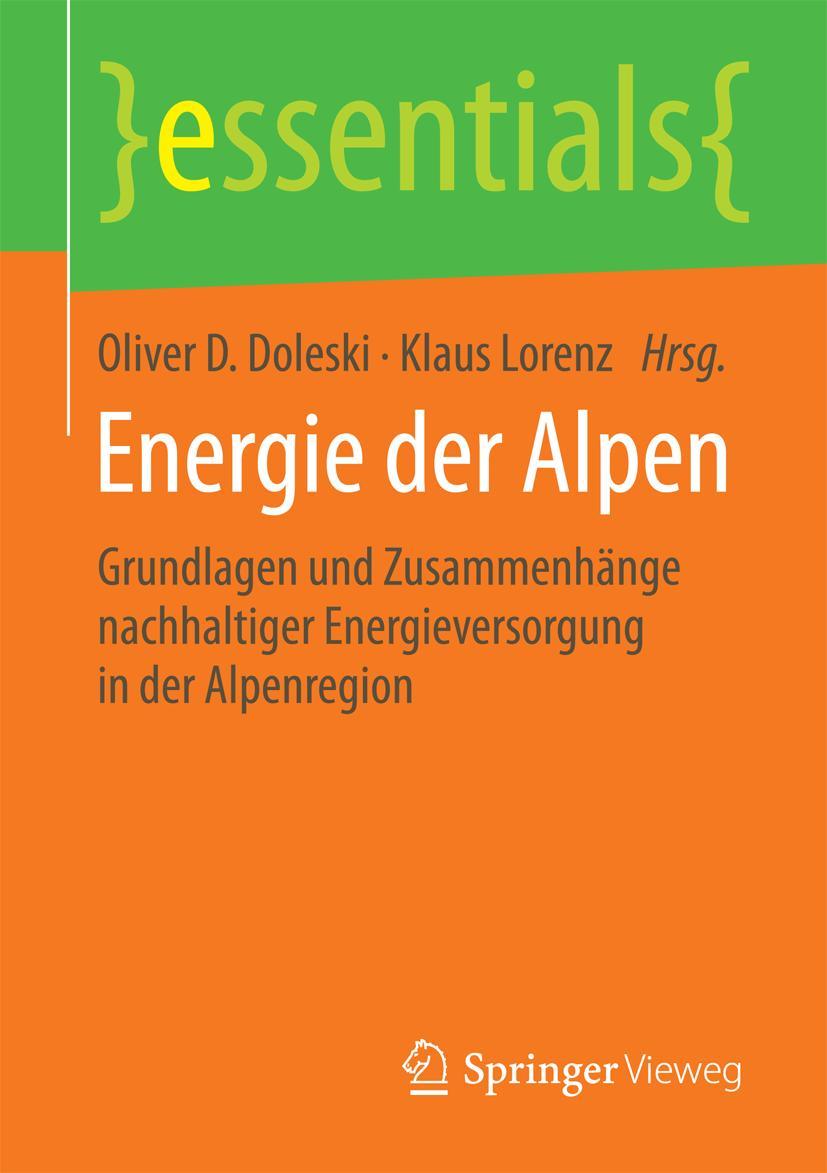 Cover: 9783658083823 | Energie der Alpen | Klaus Lorenz (u. a.) | Taschenbuch | xii | Deutsch