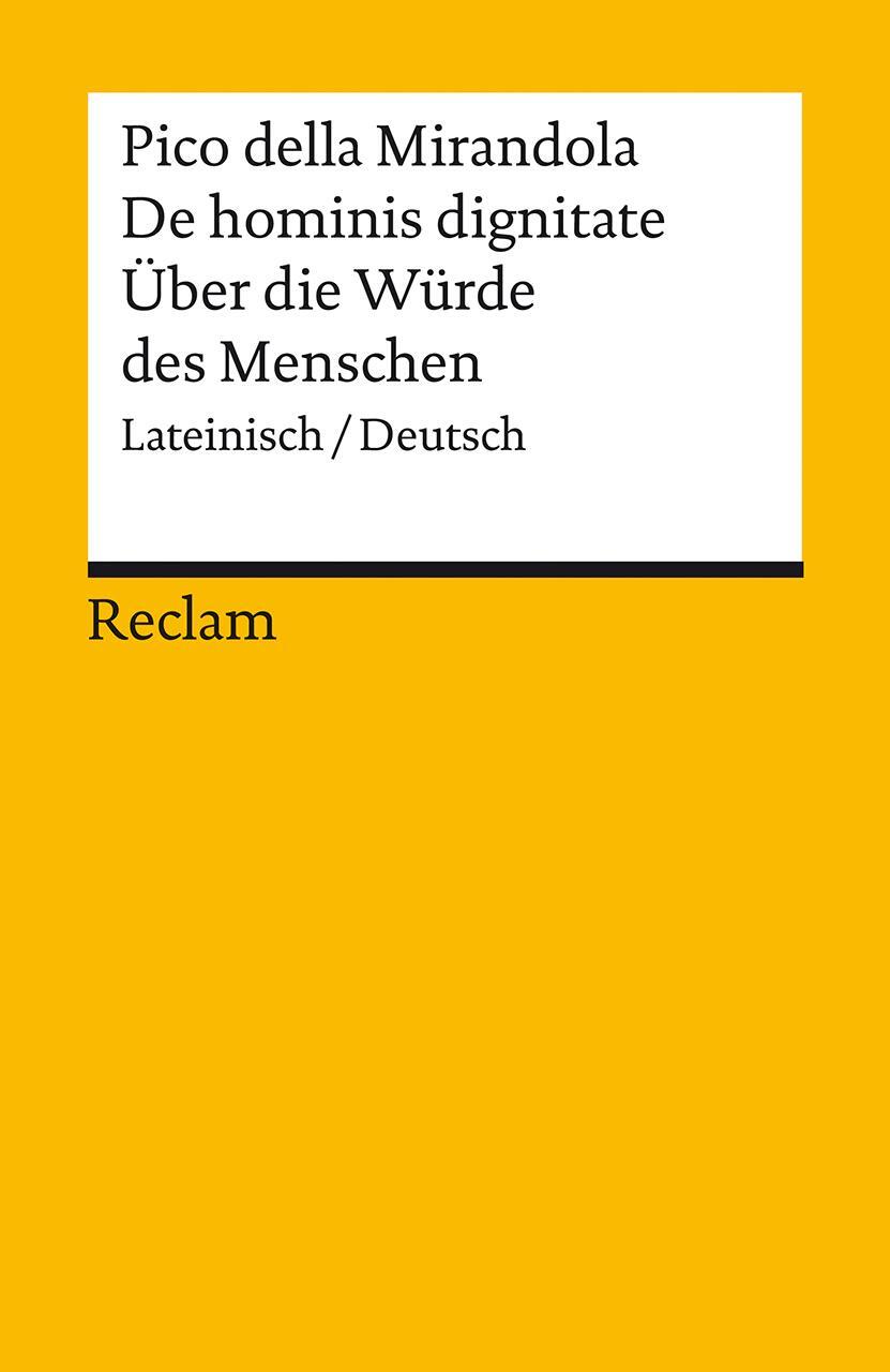 Cover: 9783150142936 | De hominis dignitate / Über die Würde des Menschen | Mirandola | Buch