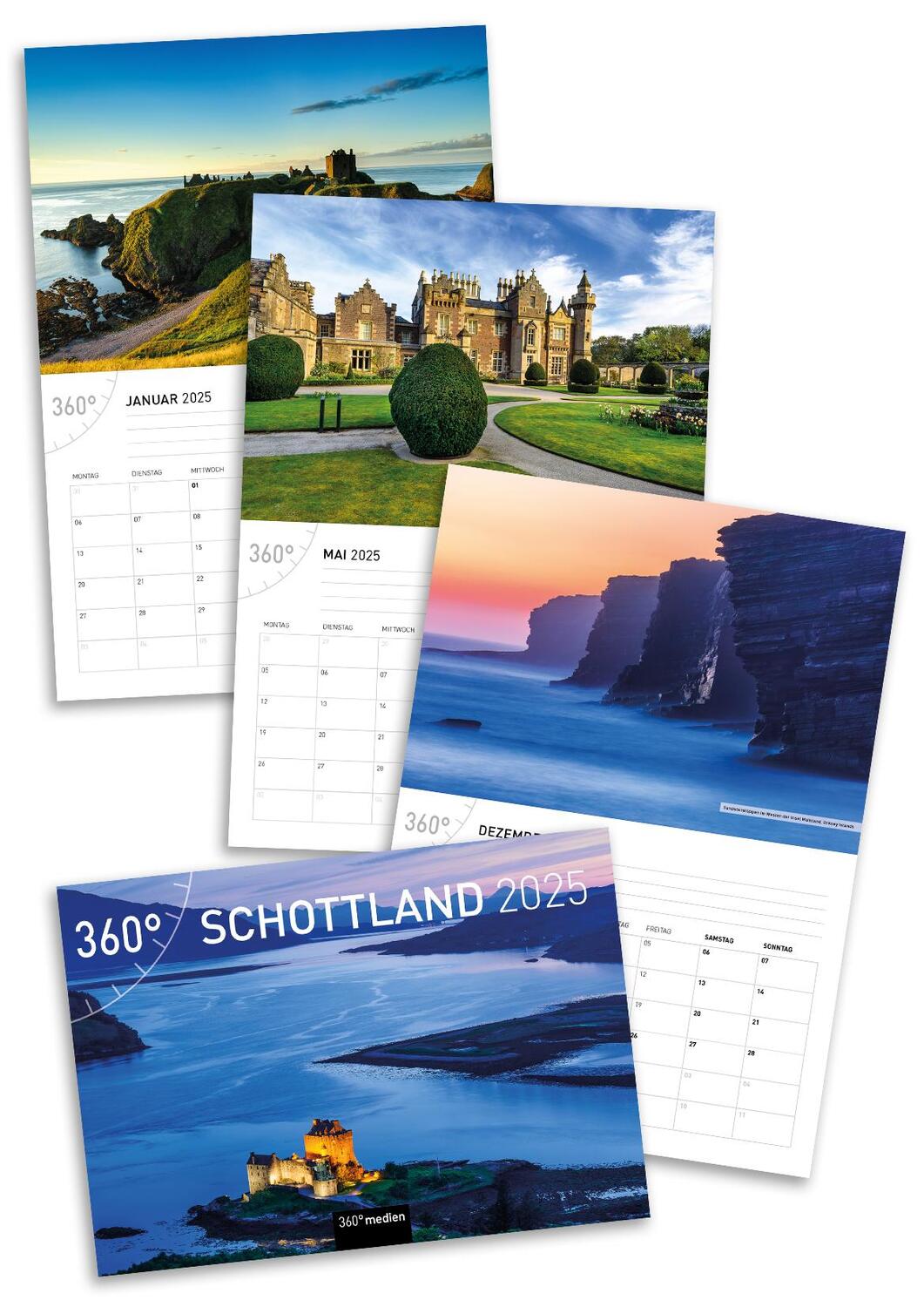 Bild: 9783968555812 | 360° Schottland Broschürenkalender 2025 | Hartmut Krinitz | Kalender