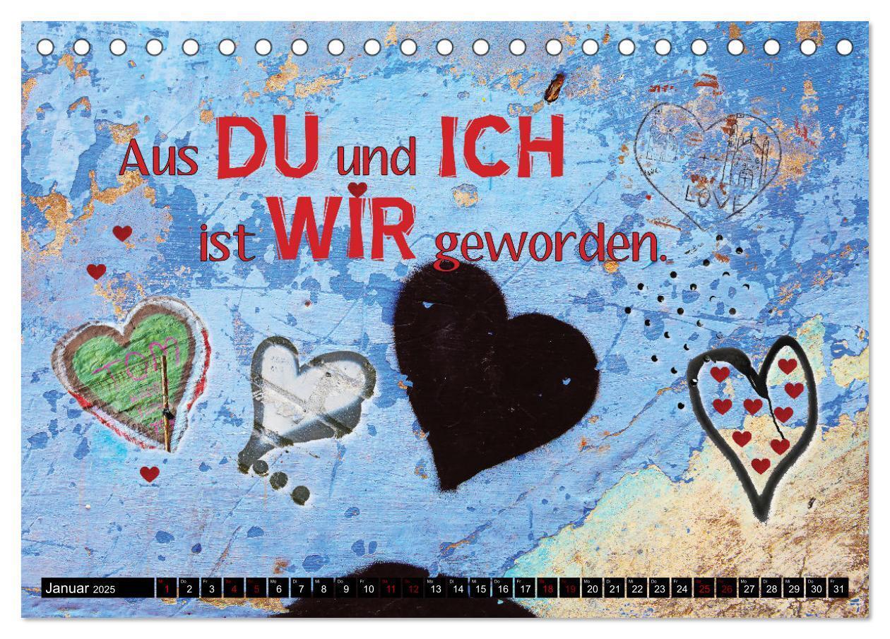 Bild: 9783457197059 | Herzig Liebesbotschaften (Tischkalender 2025 DIN A5 quer), CALVENDO...