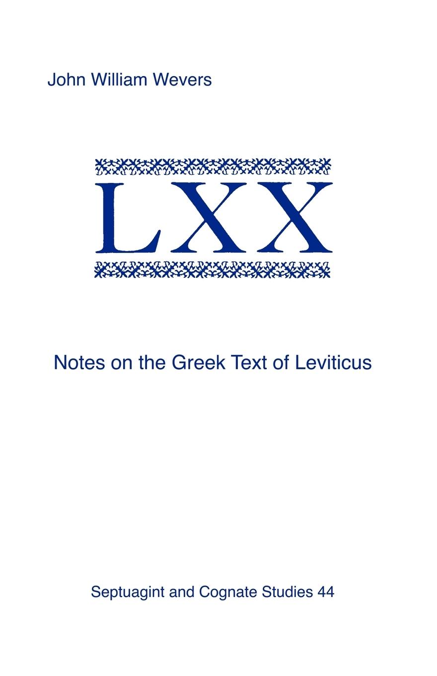 Cover: 9781589831575 | Notes on the Greek Text of Leviticus | John William Wevers | Buch