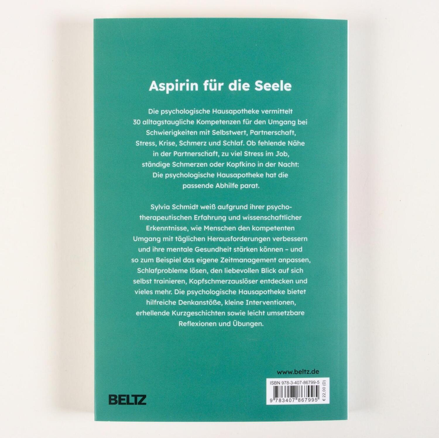 Rückseite: 9783407867995 | Die psychologische Hausapotheke | Sylvia Schmidt | Taschenbuch | 2024