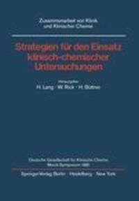 Cover: 9783540115311 | Strategien für den Einsatz klinisch-chemischer Untersuchungen | Buch