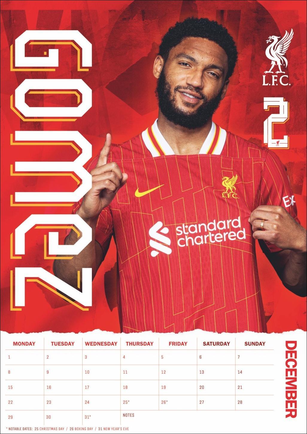 Bild: 9783840196836 | Liverpool Posterkalender 2025 | Kalender | Danilo | Spiralbindung