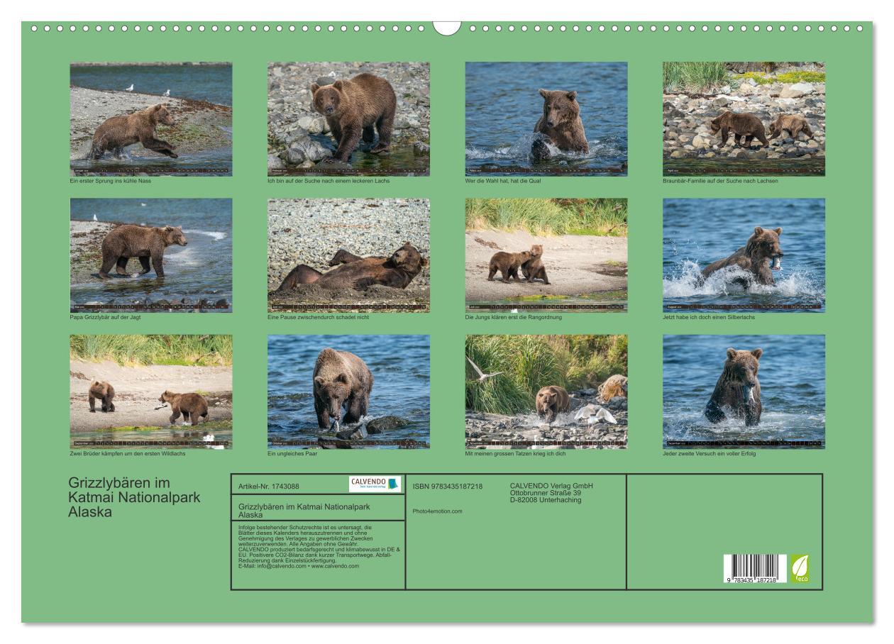 Bild: 9783435187218 | Grizzlybären im Katmai Nationalpark Alaska (Wandkalender 2025 DIN...