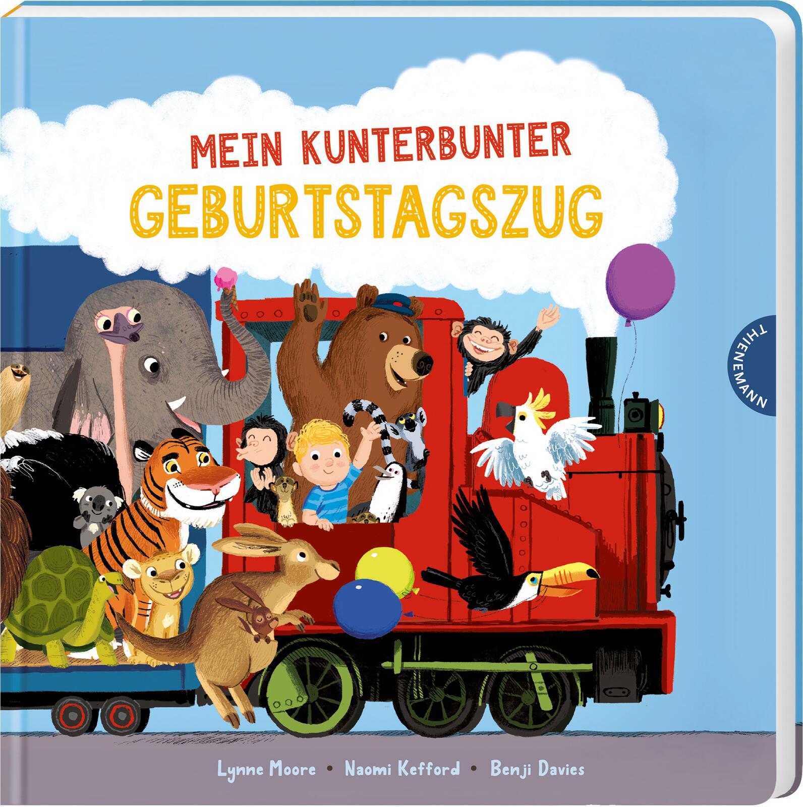 Cover: 9783522459426 | Mein kunterbunter Geburtstagszug | Lynne Moore (u. a.) | Buch | 28 S.