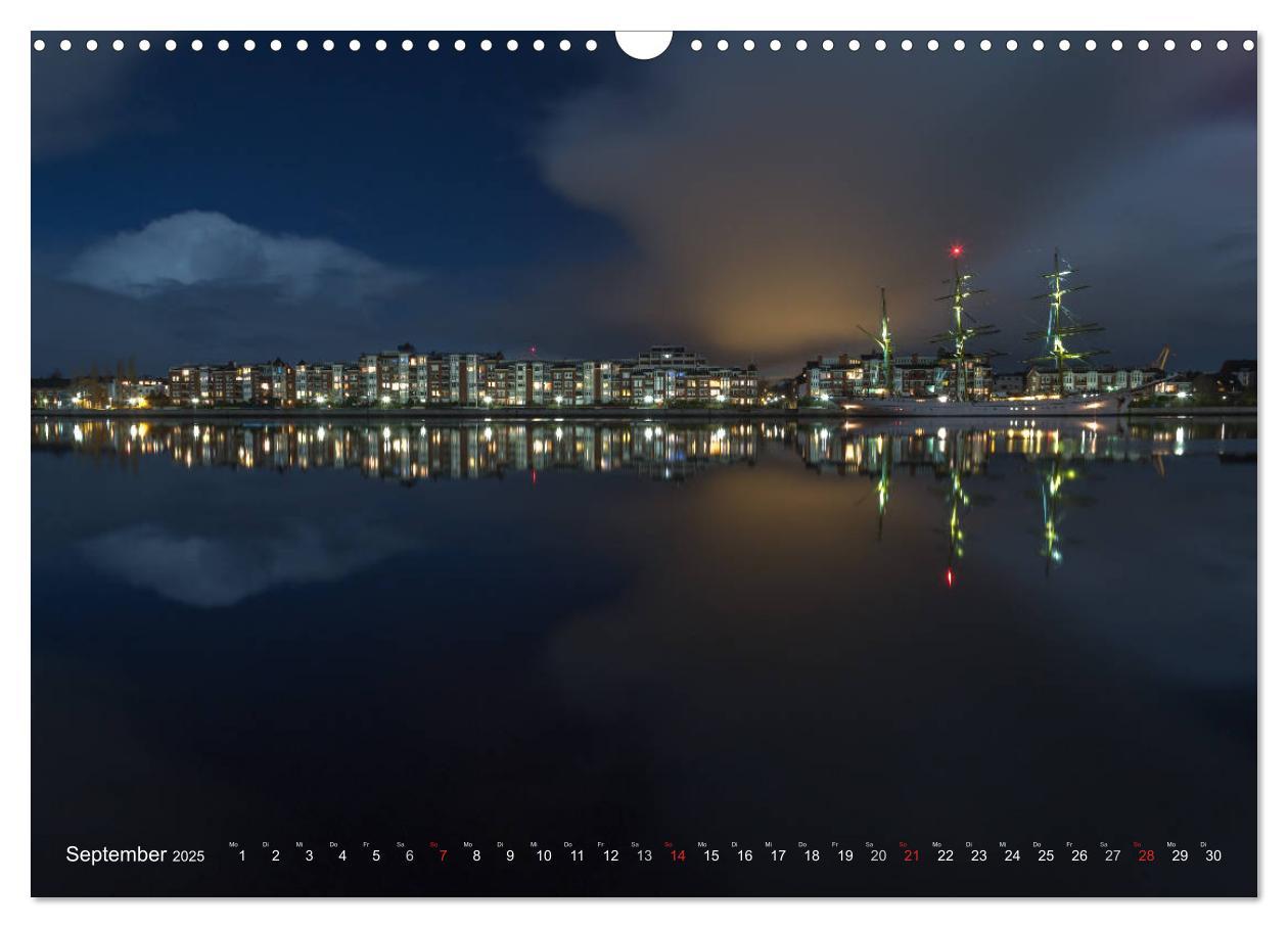 Bild: 9783435656455 | Nachts in Wilhelmshaven Edition mit maritimen Motiven (Wandkalender...