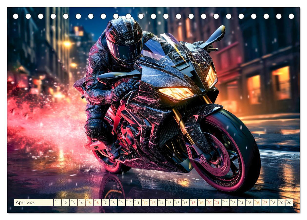 Bild: 9783383892349 | Motorrad Fantasien (Tischkalender 2025 DIN A5 quer), CALVENDO...