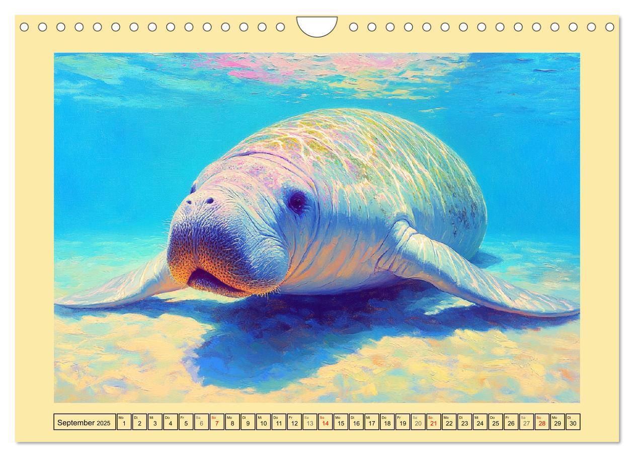 Bild: 9783457203576 | Manatee Paintings. Rundschwanzseekühe im Ölgemälde-Stil...