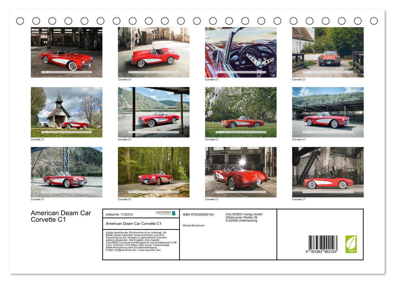 Bild: 9783383992193 | American Deam Car Corvette C1 (Tischkalender 2025 DIN A5 quer),...